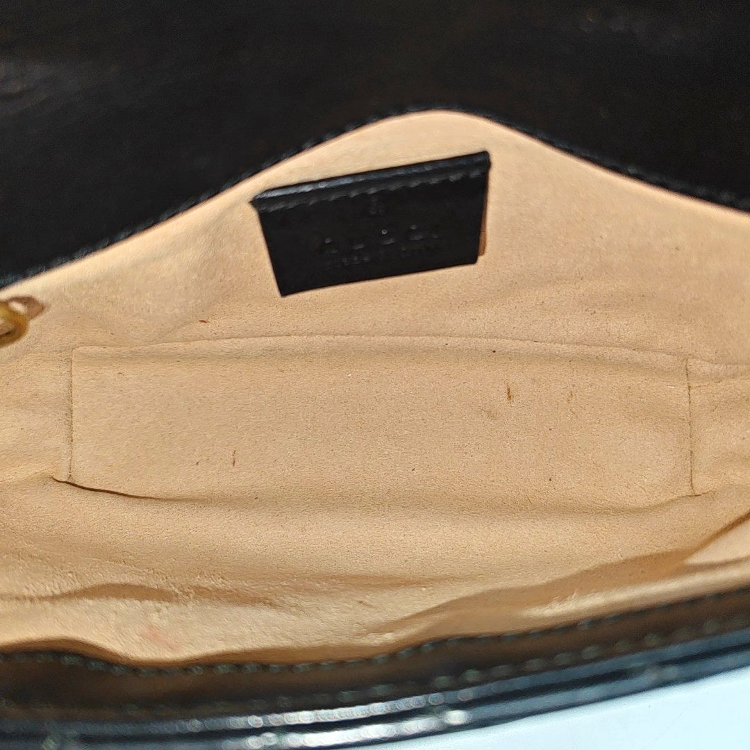 GG Marmont Mini Quilted Calfskin Black