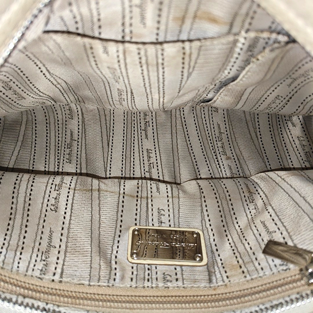 Calfskin Shoulder Bag White