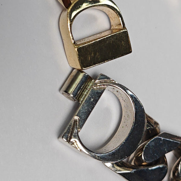 CD Icon Metal Silver Bracelet