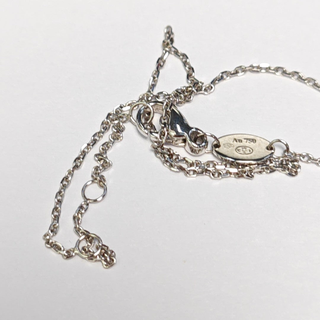 Jeux De Liens 18k White Gold Silver Necklace