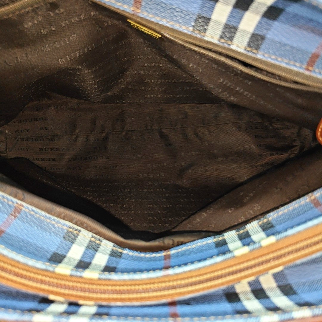 Coated Canvas Tote Bag Blue