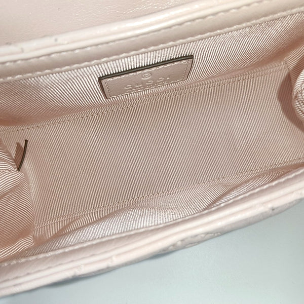 GG Marmont Mini Quilted Calfskin Pink