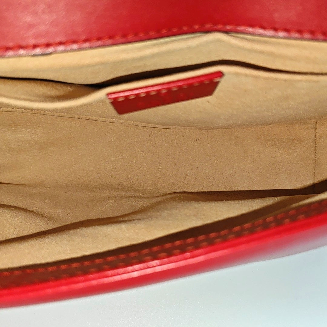 GG Marmont Small Quilted Calfskin Red