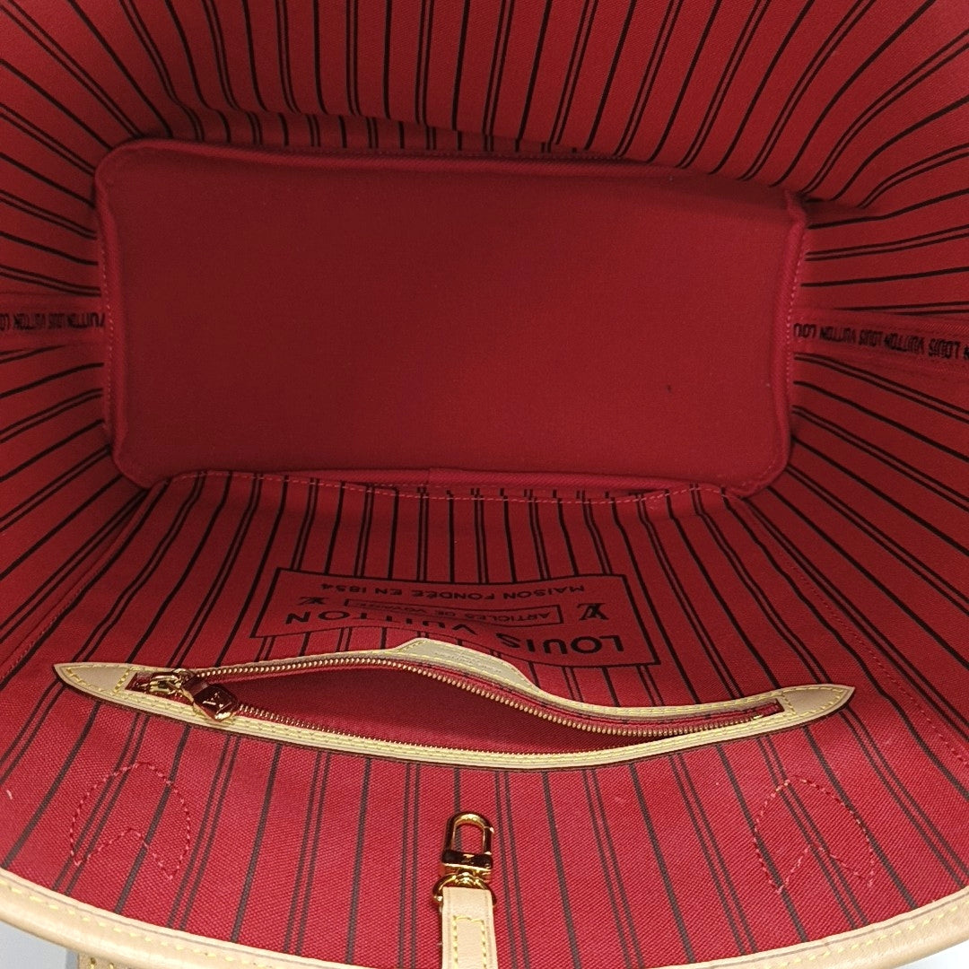 NEVERFULL MM Monogram Coated Canvas Brown