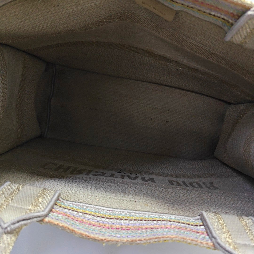 Authenticated pre-owned  Book Tote Medium Fabric Beige - Tote Bag at Looply