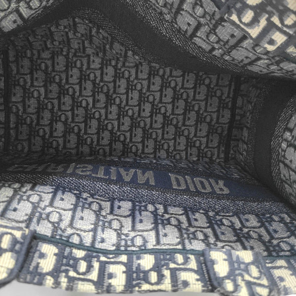 Book Tote Medium Oblique Canvas Blue