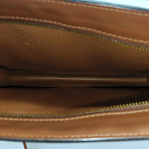 Monogram Coated Canvas Clutch Brown