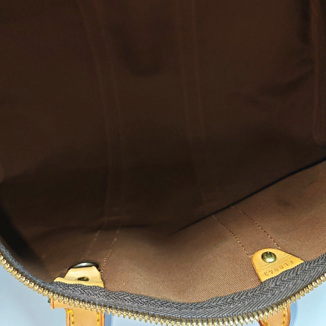 KEEPALL 45 Monogram Coated Canvas Brown