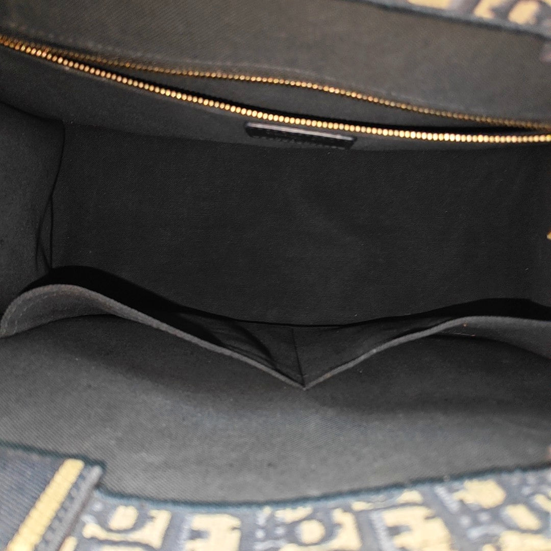 Book Tote Medium Oblique Canvas Blue