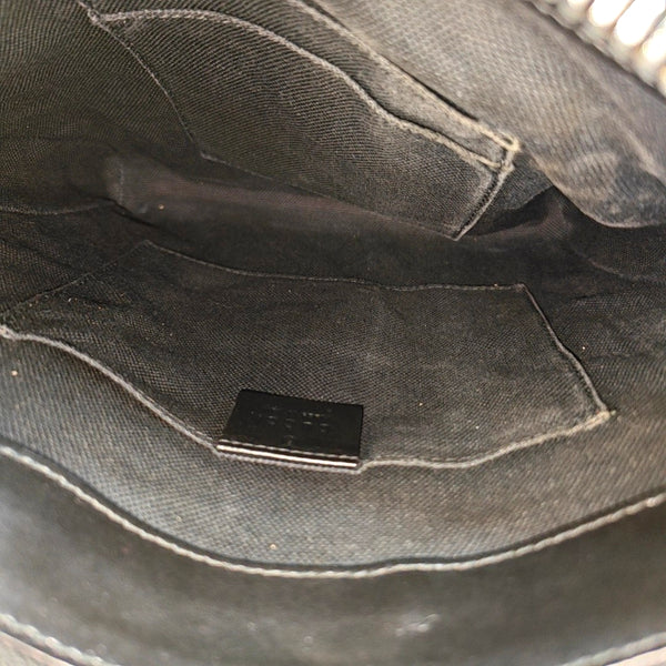 GG Imprime Small Monogram Coated Canvas Black