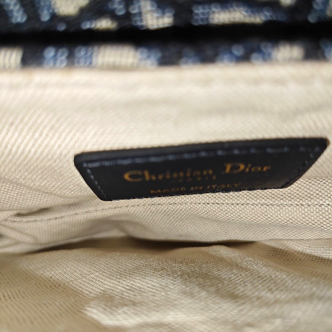 Saddle Mini Oblique Canvas Blue