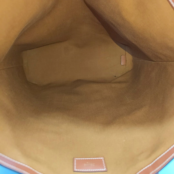 Coated Canvas Tote Bag Brown