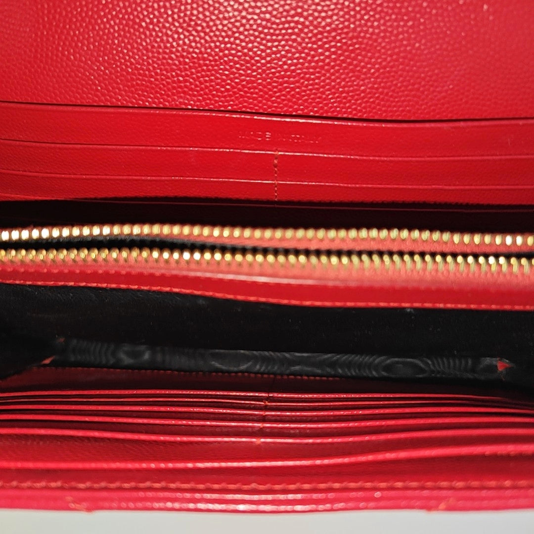 MONOGRAM Medium Chevron Calfskin Red