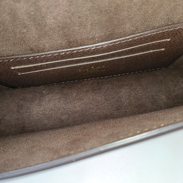 Lily Monogram Coated Canvas Brown