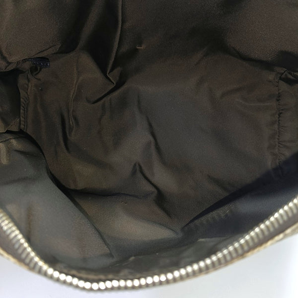 Monogram Coated Canvas Clutch Brown