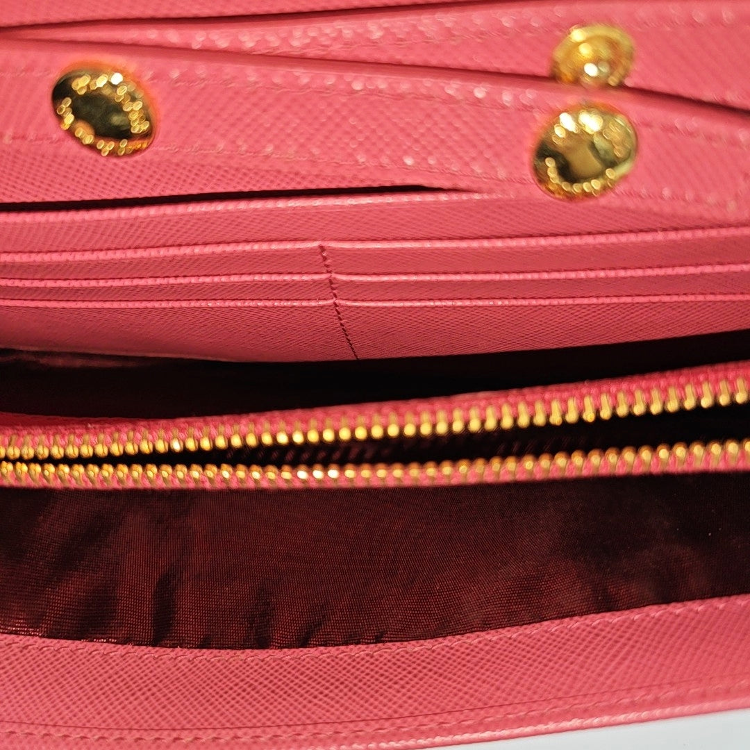 Saffiano Calfskin Shoulder Bag Pink