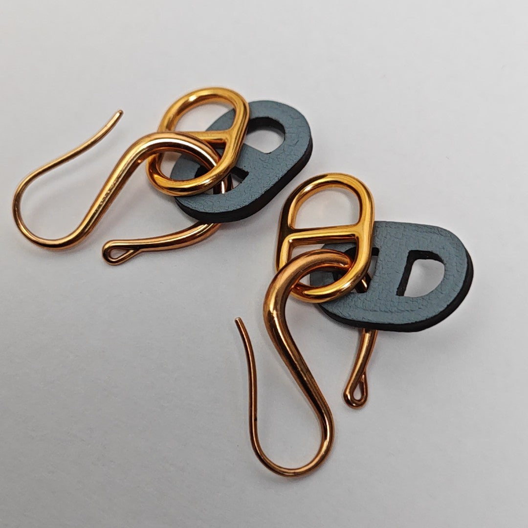 O'maillon Metal Blue Stud Earrings