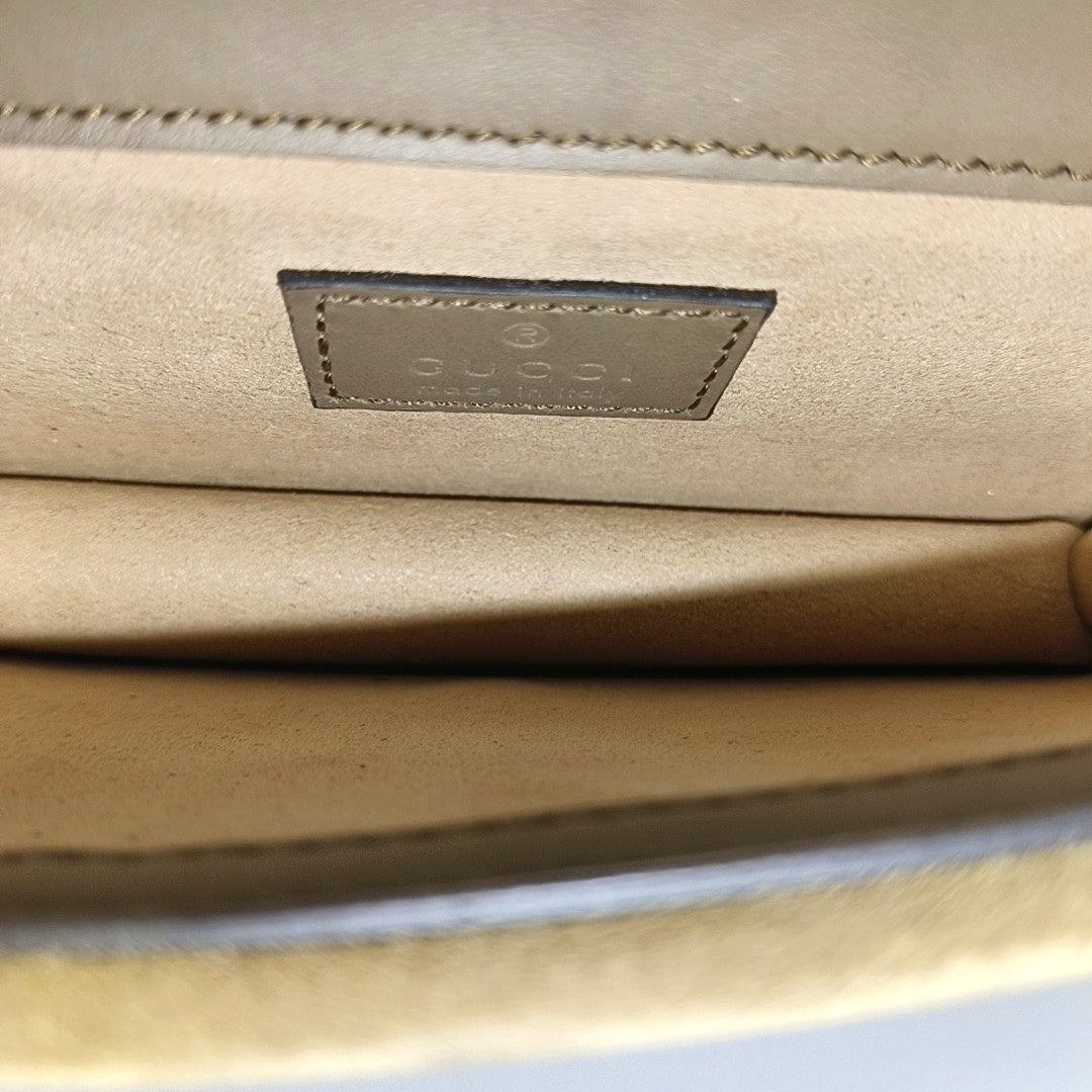 Dionysus Super Mini Monogram Coated Canvas Beige