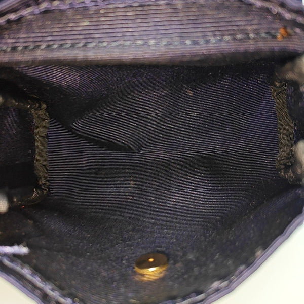 Fabric Top Handle Bag Blue