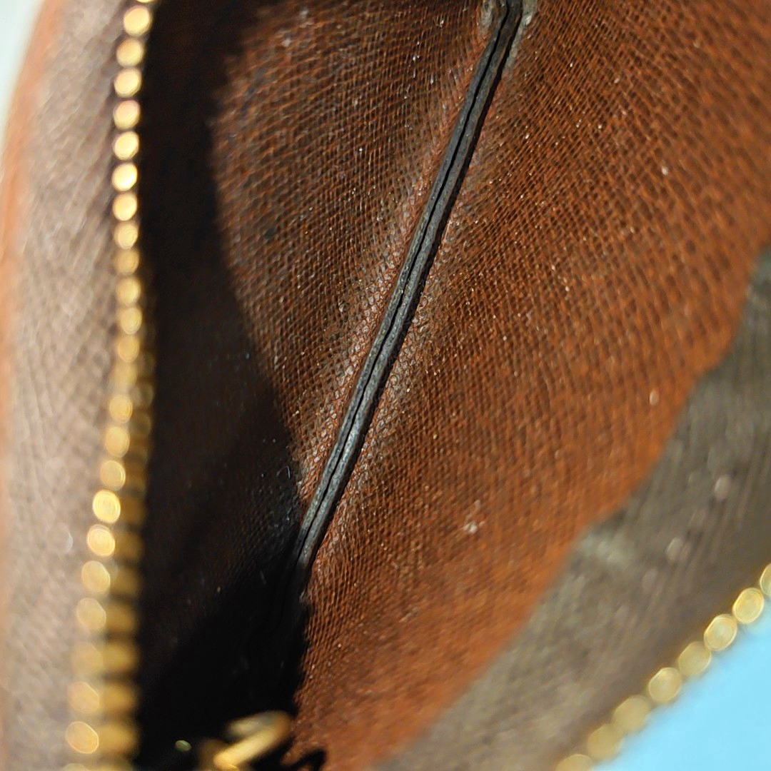 Monogram Coated Canvas Coin Purse Brown