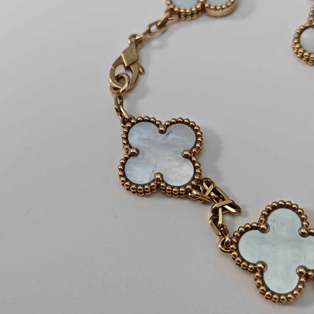 Vintage Alhambra 18k Gold Bracelet