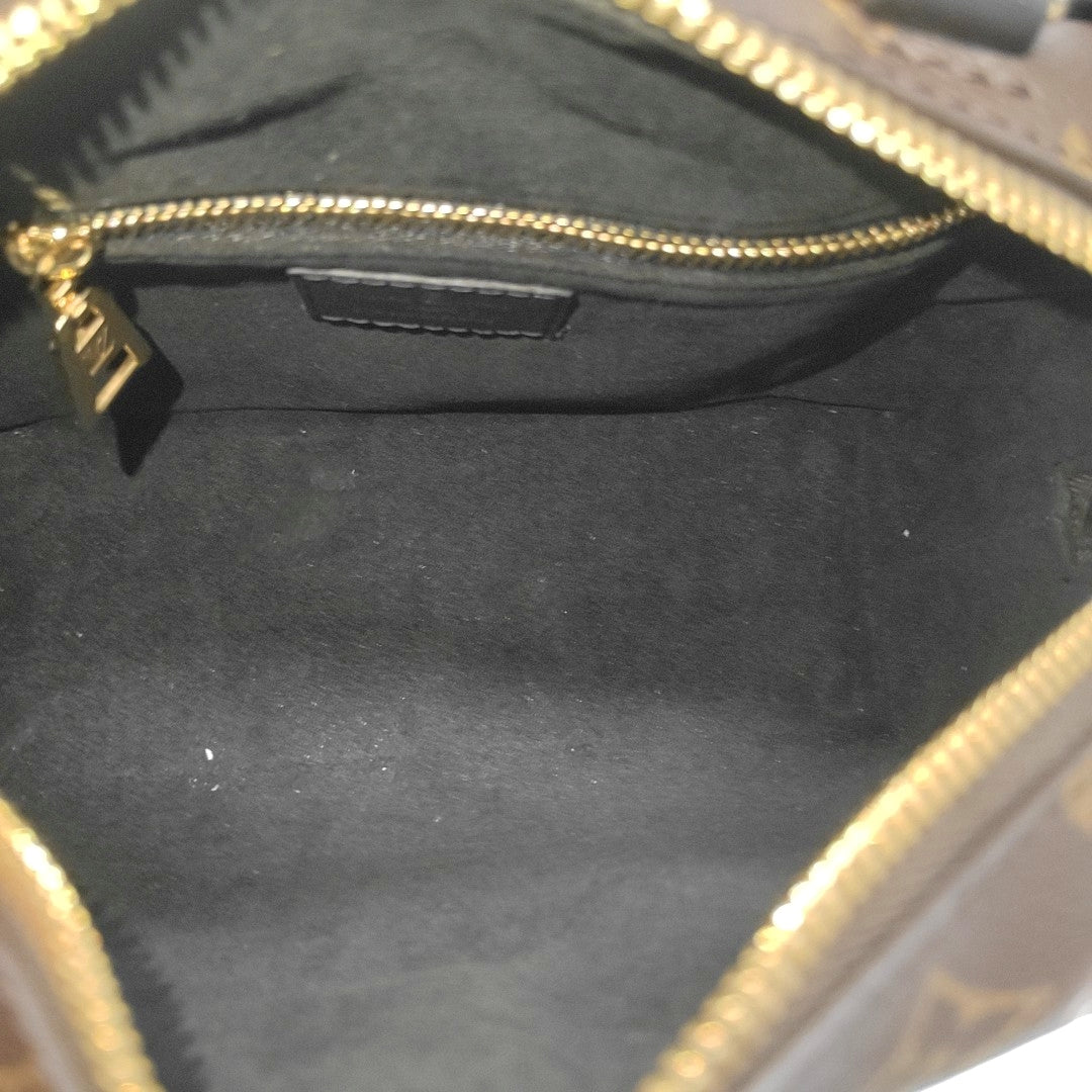 PETITE MALLE Monogram Coated Canvas Brown