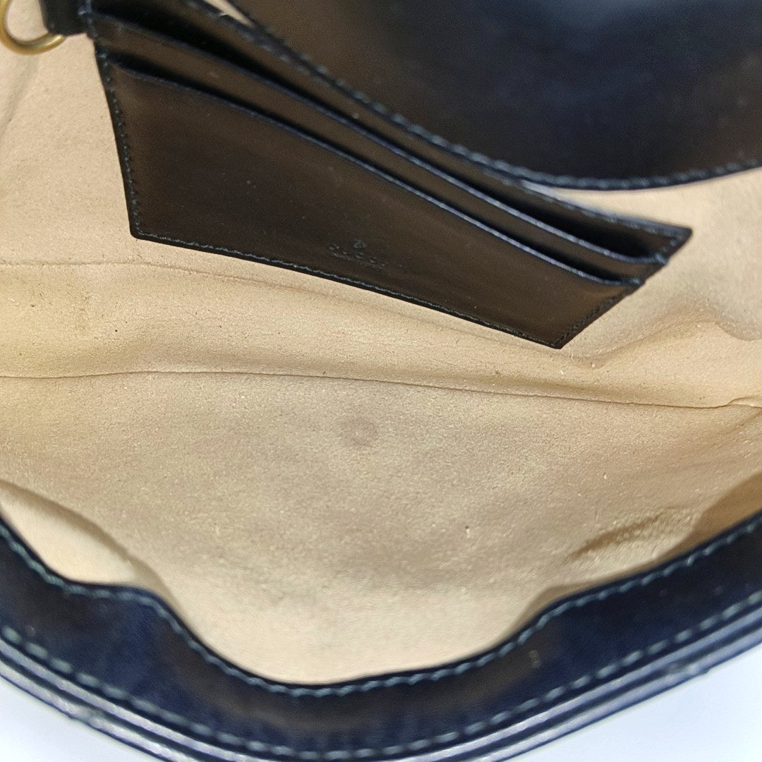 GG Marmont Mini Quilted Calfskin Black