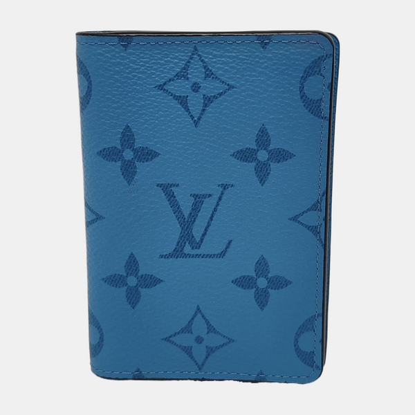 Monogram Coated Canvas Blue Card Holder