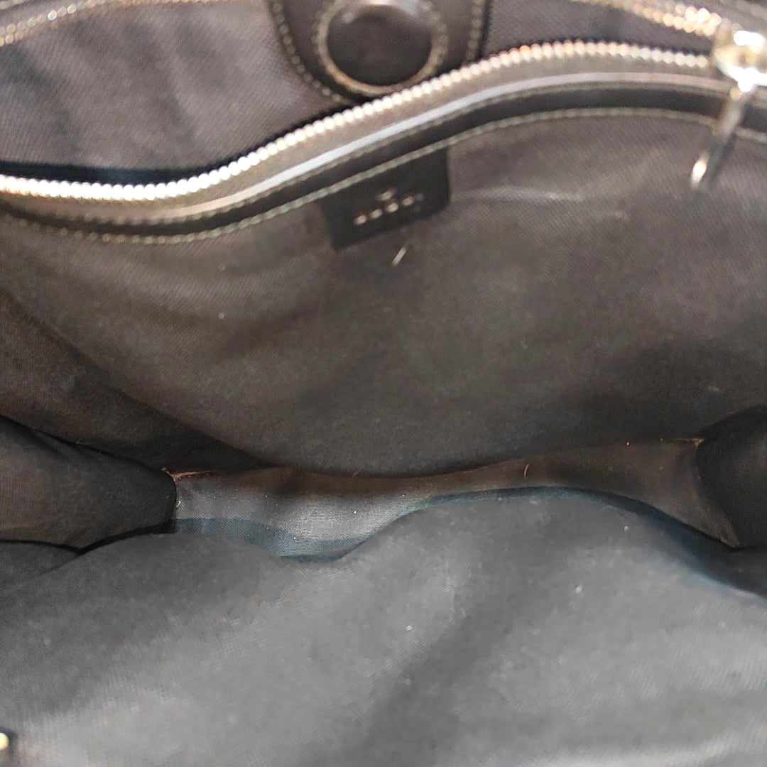 Monogram Coated Canvas Tote Bag Black