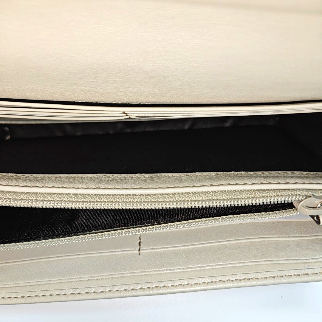 Lovely Monogram Calfskin White Wallet