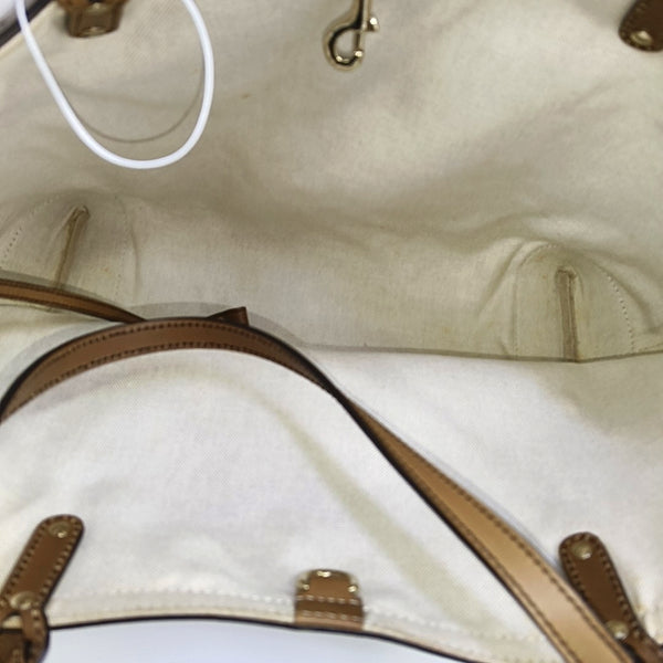Monogram Canvas Tote Bag Brown