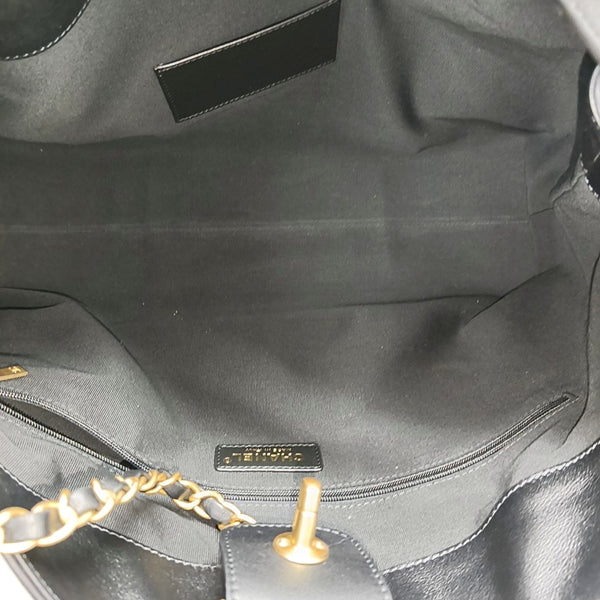 Quilted Calfskin Tote Bag Black