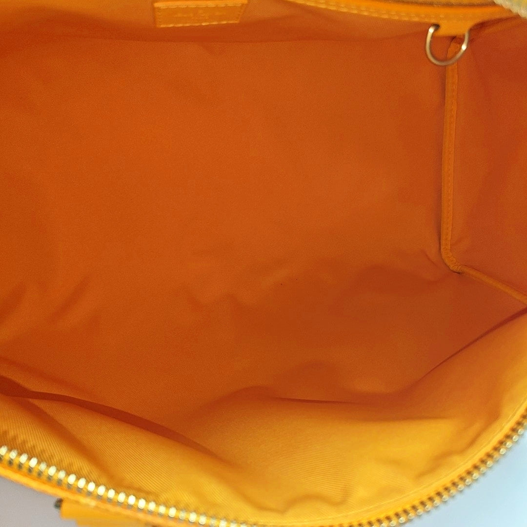 Coated Canvas Top Handle Bag 45 Yellow