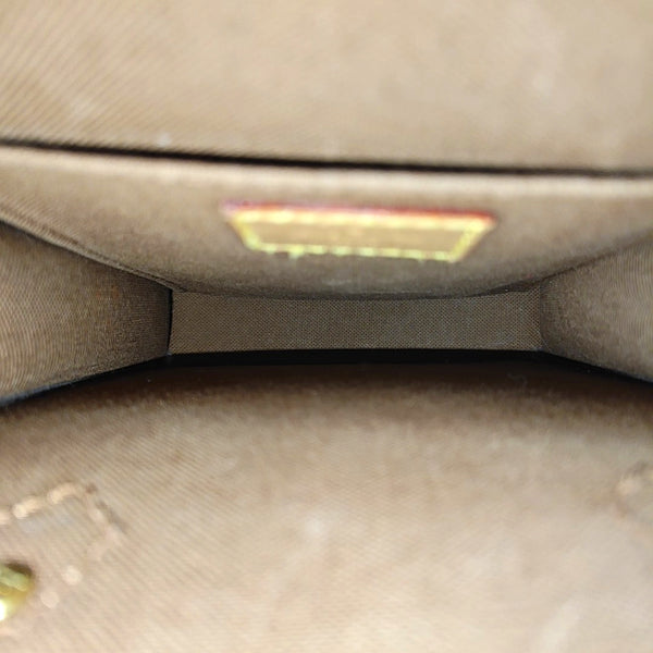 SAC PLAT Mini Monogram Coated Canvas Brown