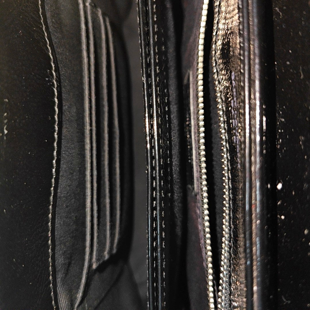 LOULOU Extra Small Chevron Calfskin Black