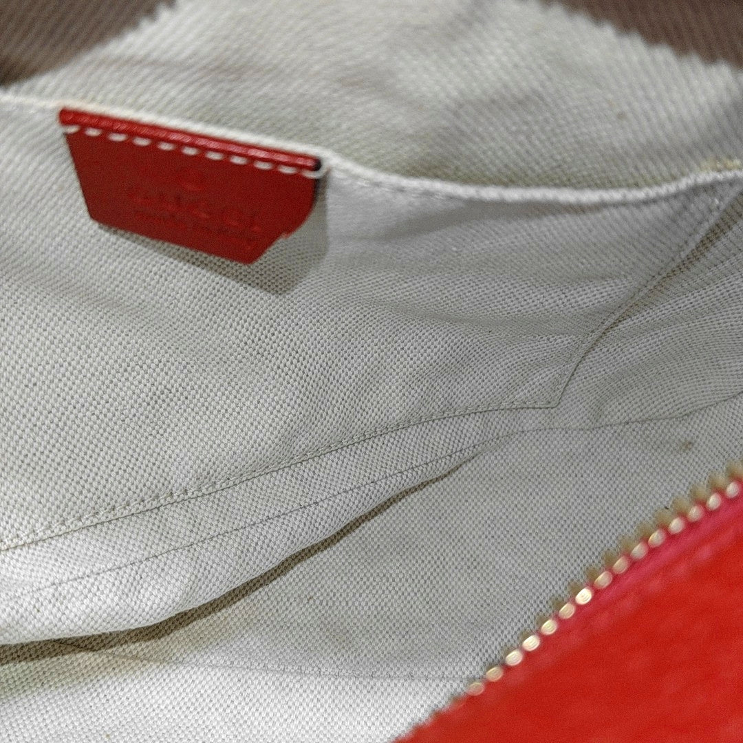 GG Supreme Small Monogram Coated Canvas Red