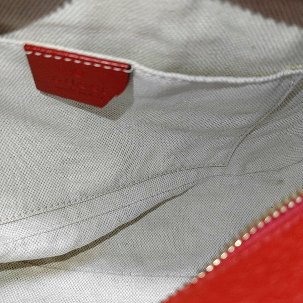 GG Supreme Small Monogram Coated Canvas Red