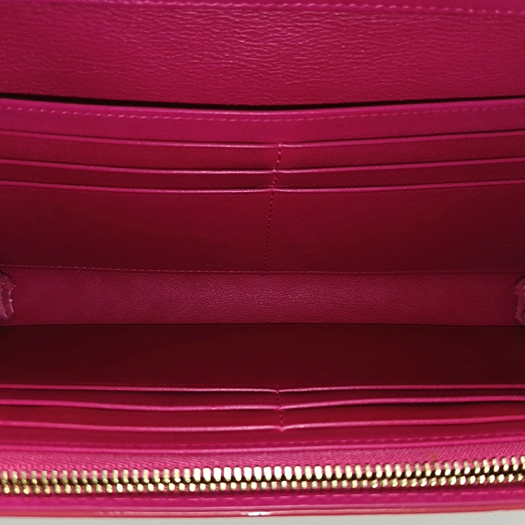Lady Dior Cannage Piel de Charol Roja