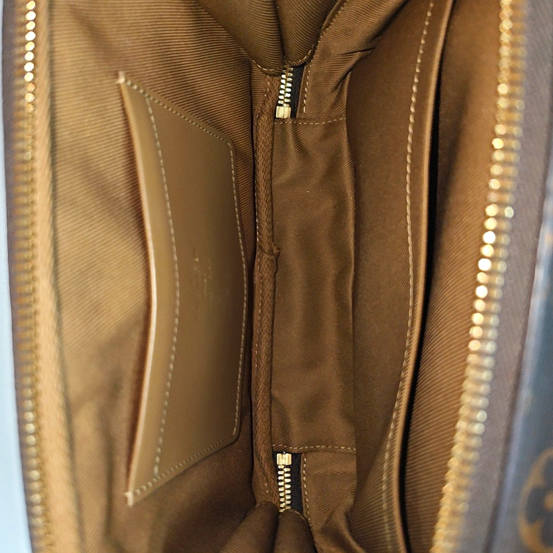 UTILITY Monogram Coated Canvas Brown