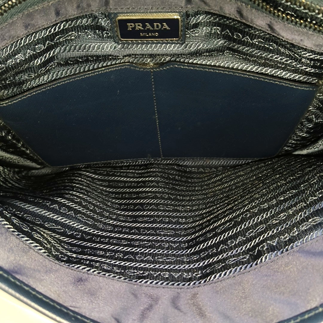 Nylon Shoulder Bag Blue