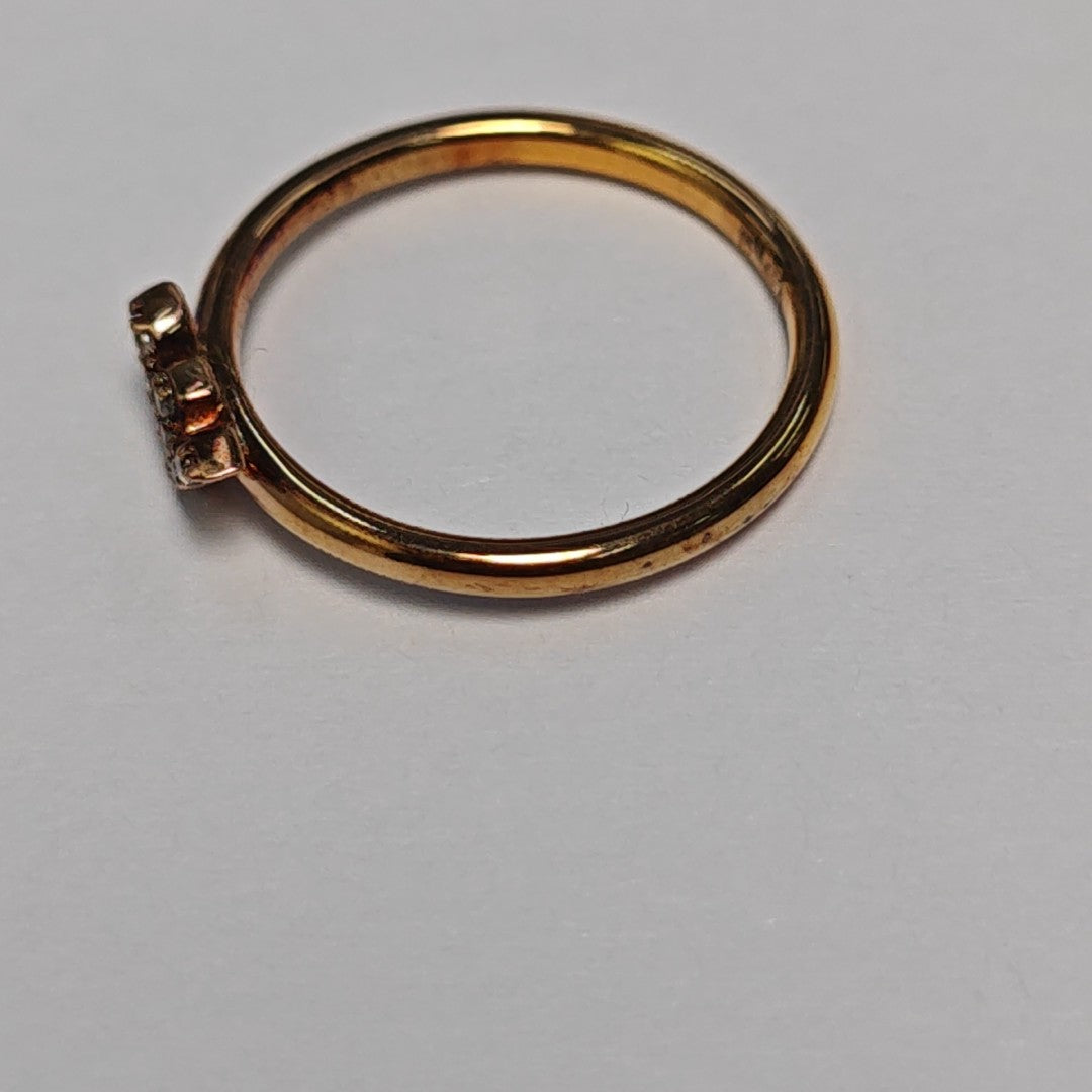 925 Sterling Silver Rose Gold Ring EU 54