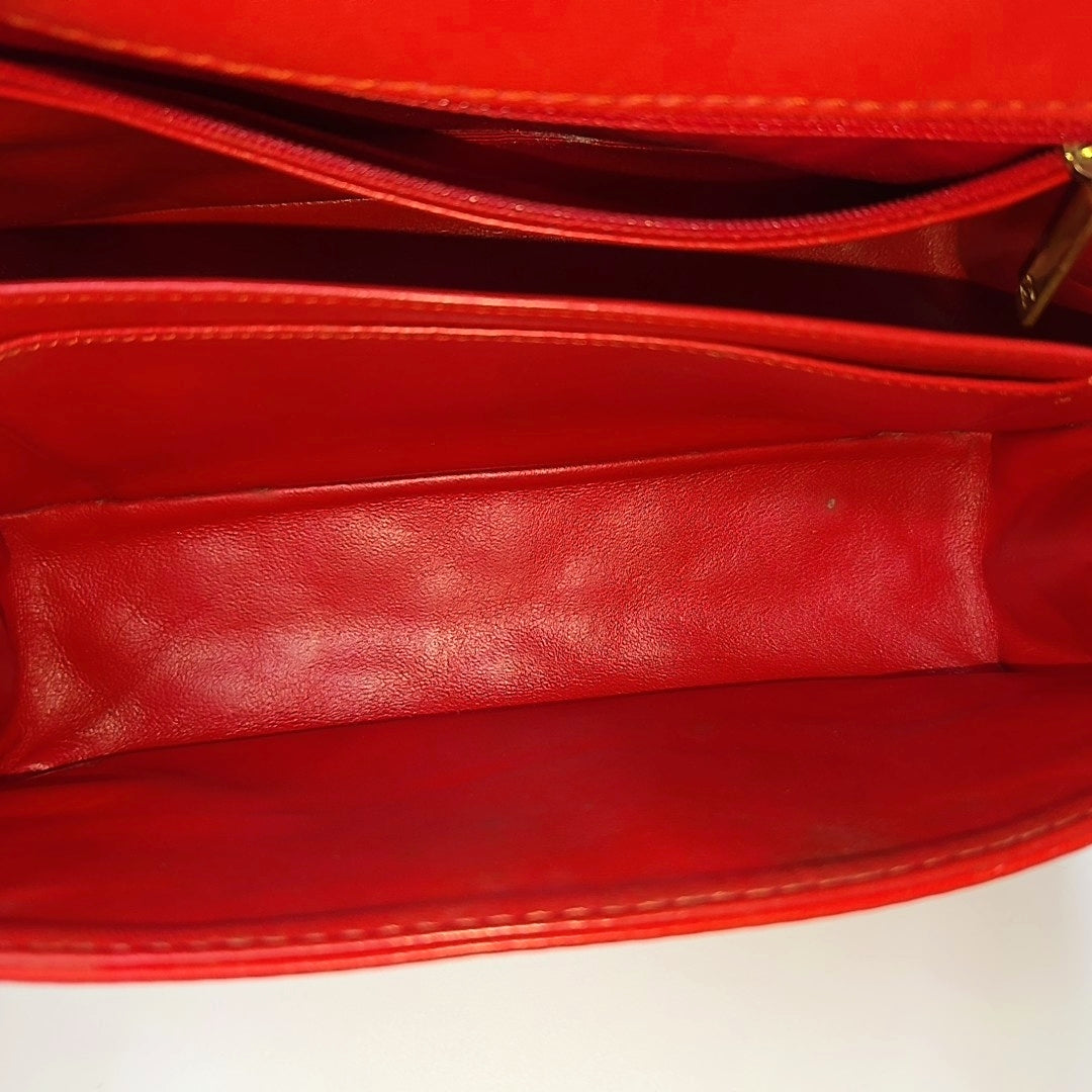 2.55 225 (small) Quilted Patent Leather Red