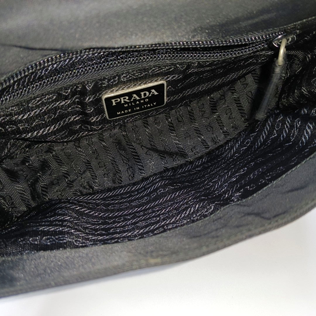 Nylon Shoulder Bag Black