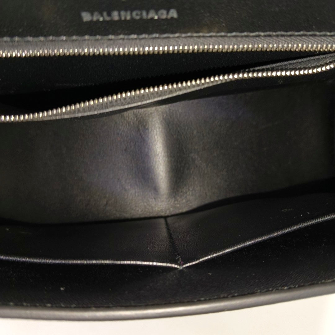 Hourglass Small Calfskin Black