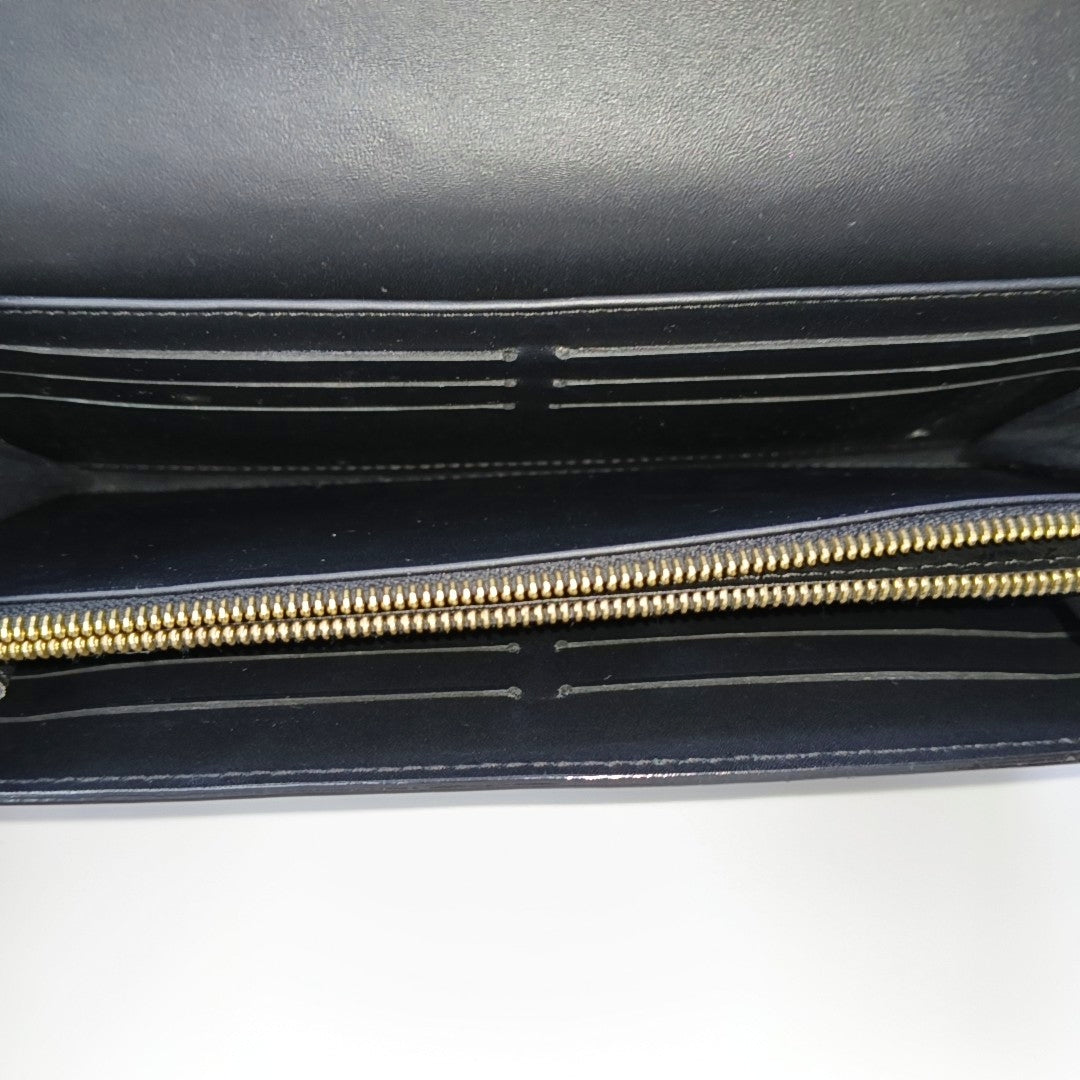 LOUISE Patent Leather Black Wallet