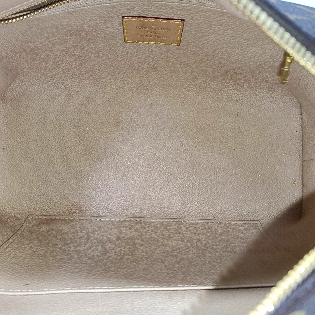 COSMETIC GM Monogram Coated Canvas Brown