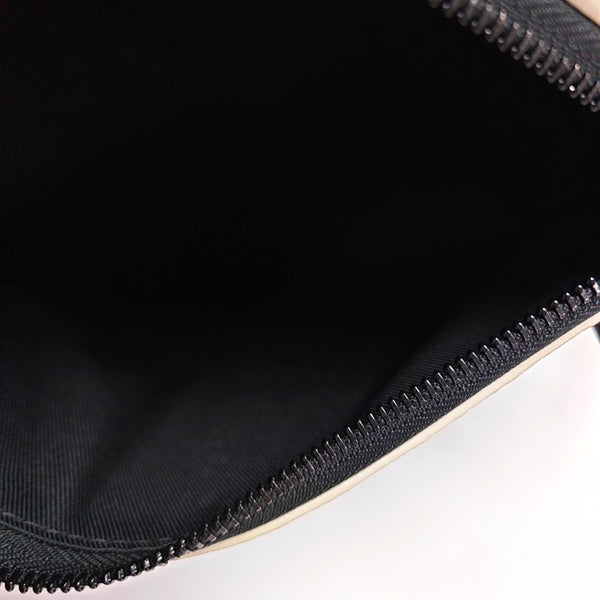 TRIANGLE Monogram Calfskin White