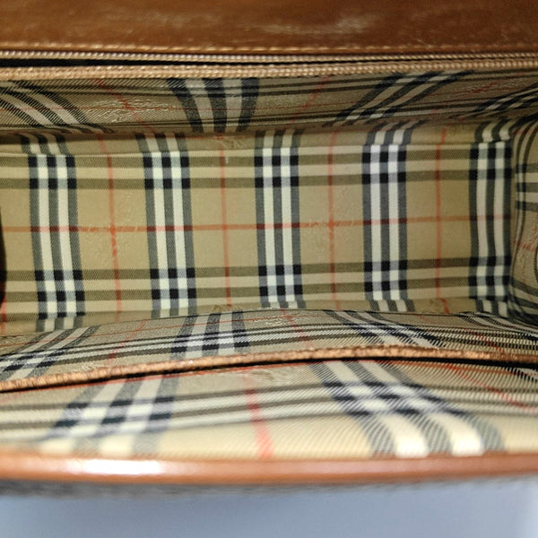 Calfskin Top Handle Bag Brown