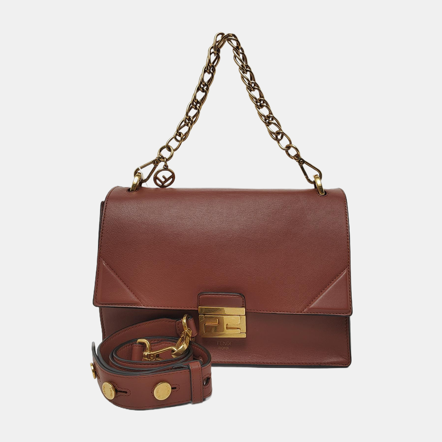 Authenticated pre-owned  Kan U Small Calfskin Brown - Shoulder Bag at Looply