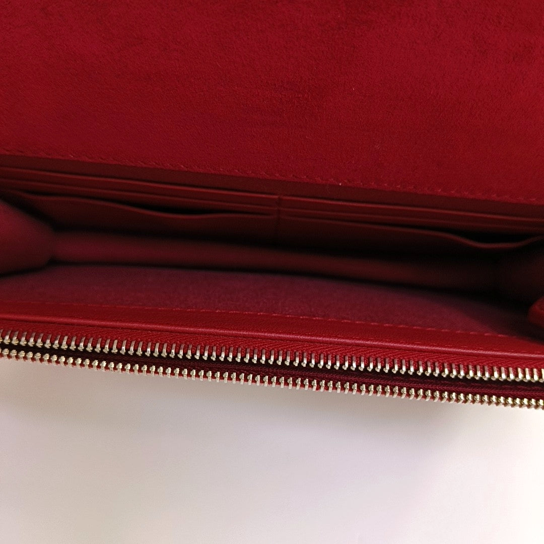 Tube Quilted Calfskin Red